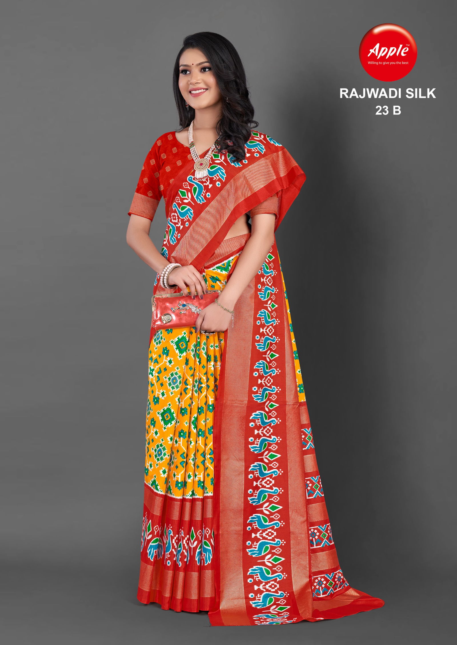 Rajwadi Silk 23 By Apple Printed Designer Silk Sarees Wholesale Clothing Suppliers In india
